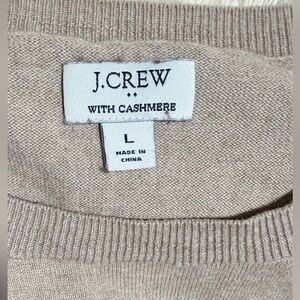 J Crew part Cashmere crew neck sweater tan - oatmeal